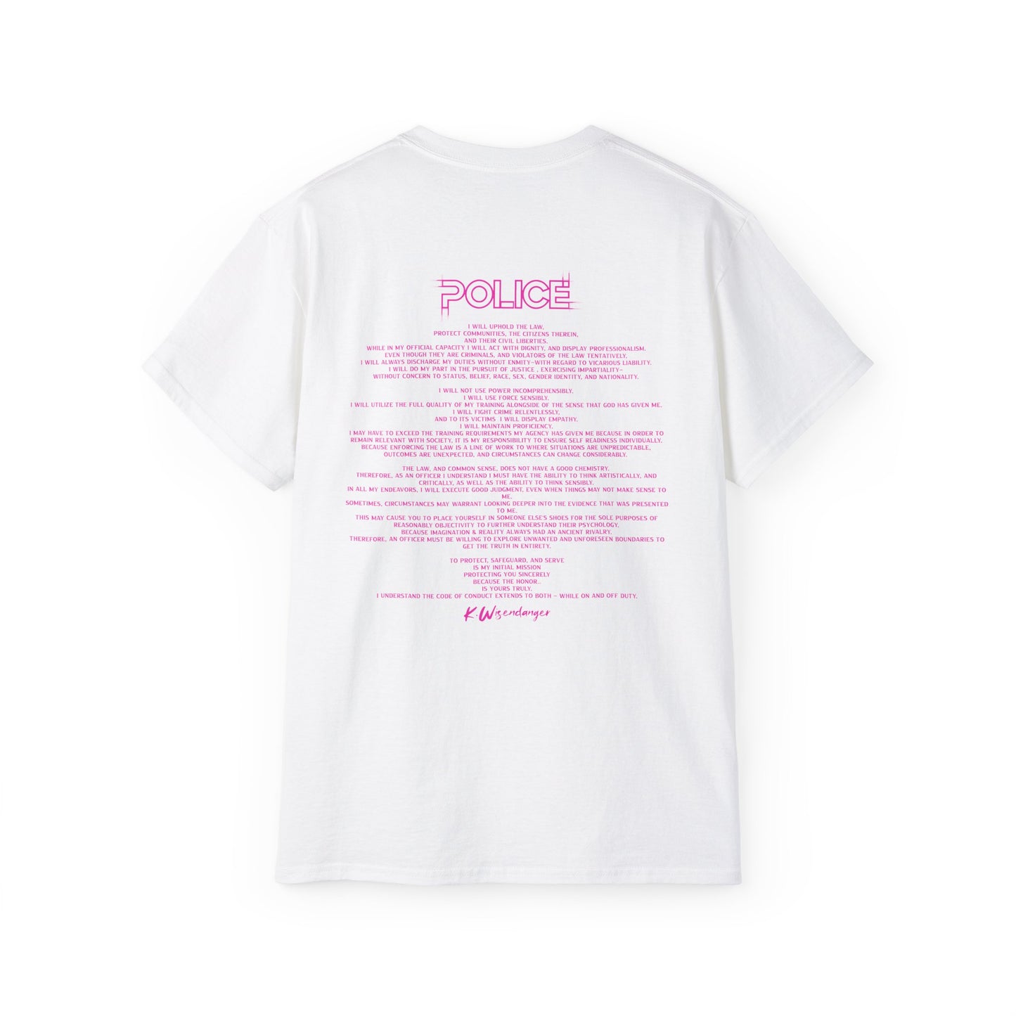 Unisex Police Professional Officer of Law Improving Communities on Earth Message Tee – Vibrant & Bold Statement Shirt for Law Enforcement Supporters