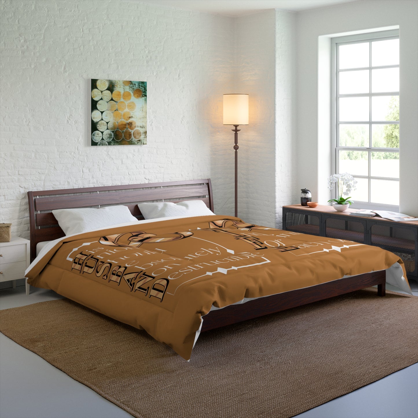 H.U.S.B.A.N.D. W.I.F.E. Wedding Comforter | Indestructible Love Bedding, Marriage Gift, Anniversary Decor, Relationship Comforter, Couples Bedroom