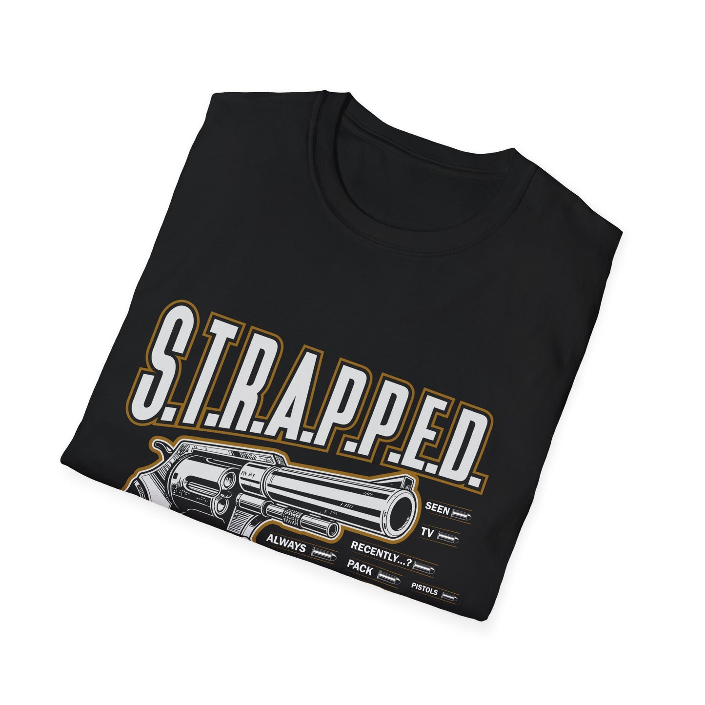 Stylish Graphic Tee, Edgy Strapped T-Shirt, Casual Wear, Statement Shirt, Gift for Music Lovers, Unique Fashion