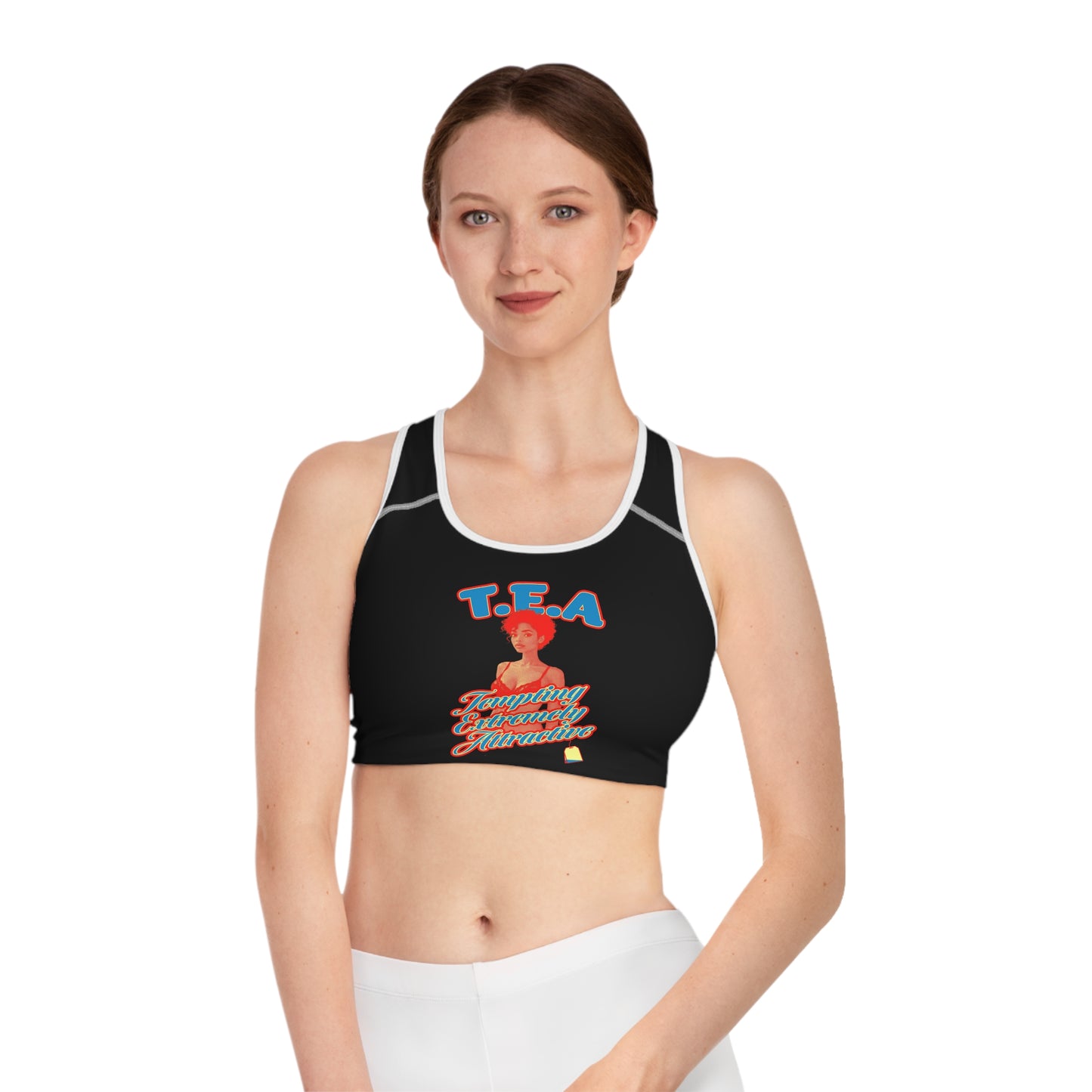 Body T.E.A. Empowering Sports Bra for Active Women, Fitness Workout Gear, Trendy Athleisure, Gift for Her, Motivational Sportswear
