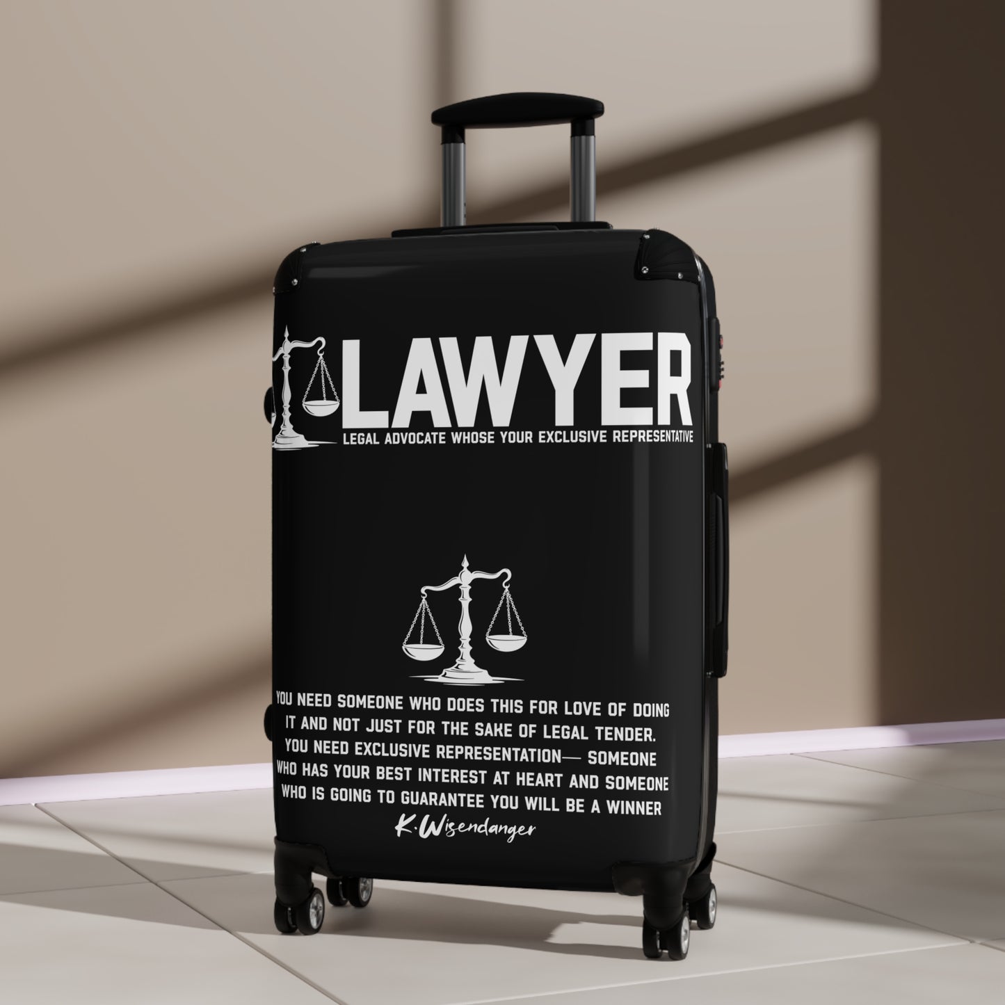 Lawyer Suitcase - Legal Advocate Luggage, Gift for Lawyers, Travel Bag, Professional Attire, Law School Essentials