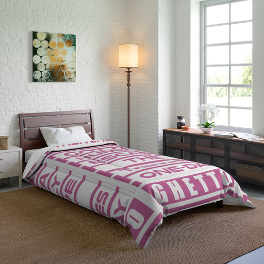 G.H.E.T.T.O. Comforter - Modern Home Decor, Funky Bedding, Gift for Teens, Unique Housewarming, Cozy Bedroom Accessory