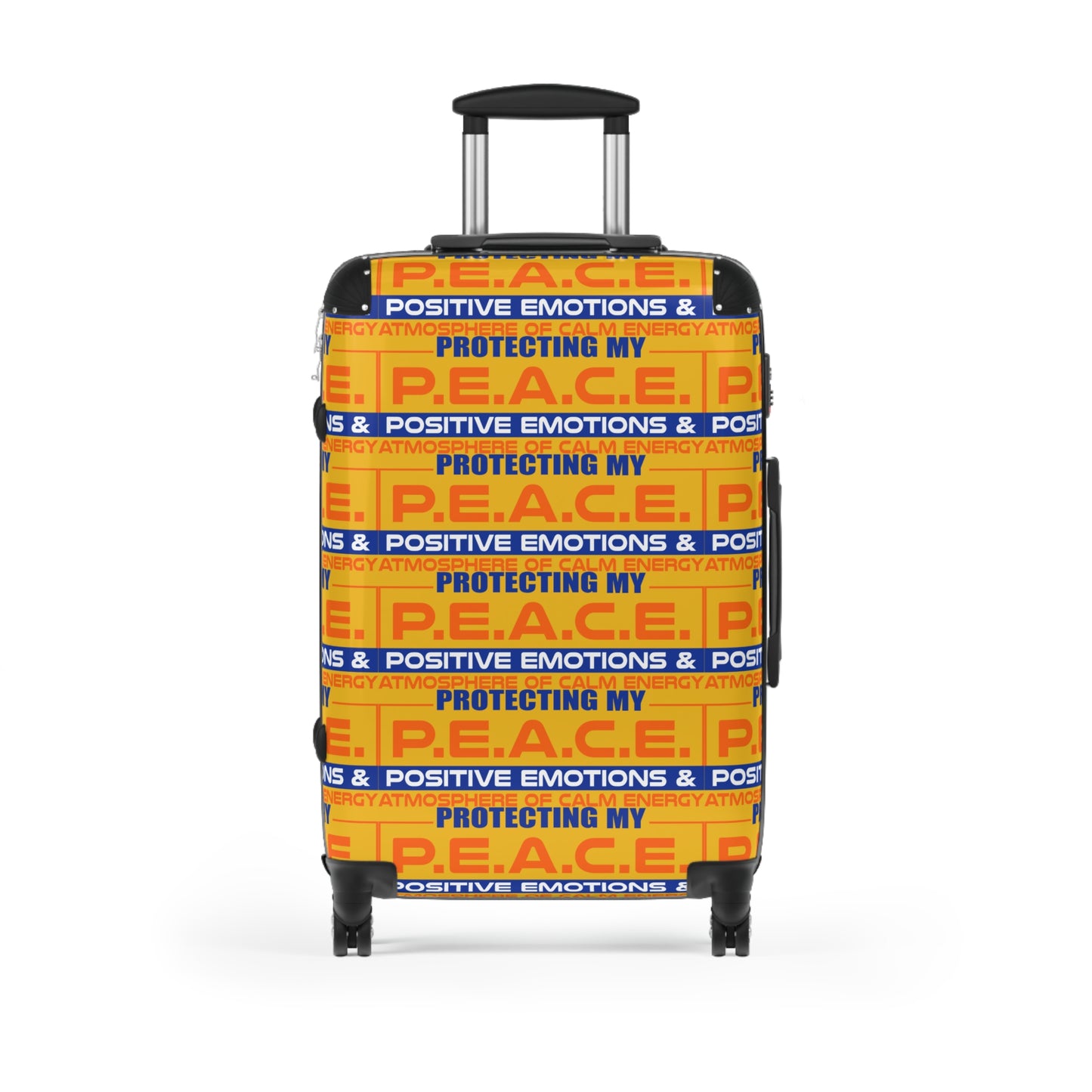Protecting My P.E.A.C.E. Stylish Suitcase with Positive Vibes | Travel Gear, Luggage, Vacation Bag, Gift for Travelers, Peaceful Travel Essential